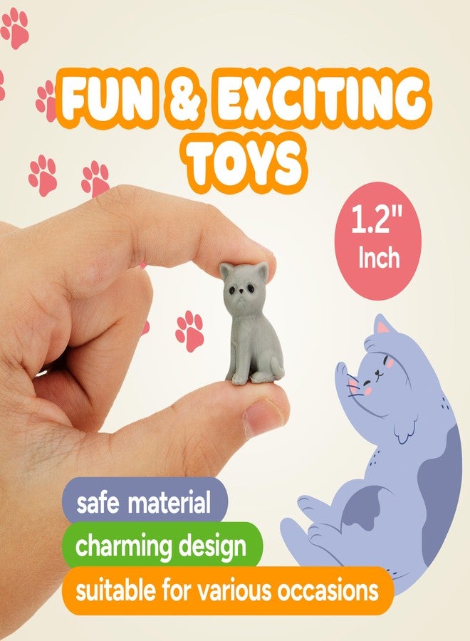 Entervending Tiny Dog and Cat Figurines for Kids - Small Animals Toys in Gift Box - Little Pet Toys - Tiny Plastic Toys for Classroom Prizes - 30Pcs - Easter Gifts for Kids - Image 3